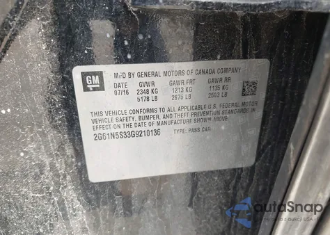 2016 Cadillac Xts Luxury Collection from USA, damaged, VIN 2G61N5S33G9210136